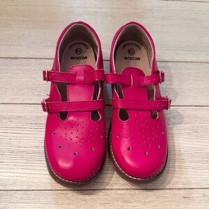 Footmates Red Danielle double buckle Mary Jane shoes